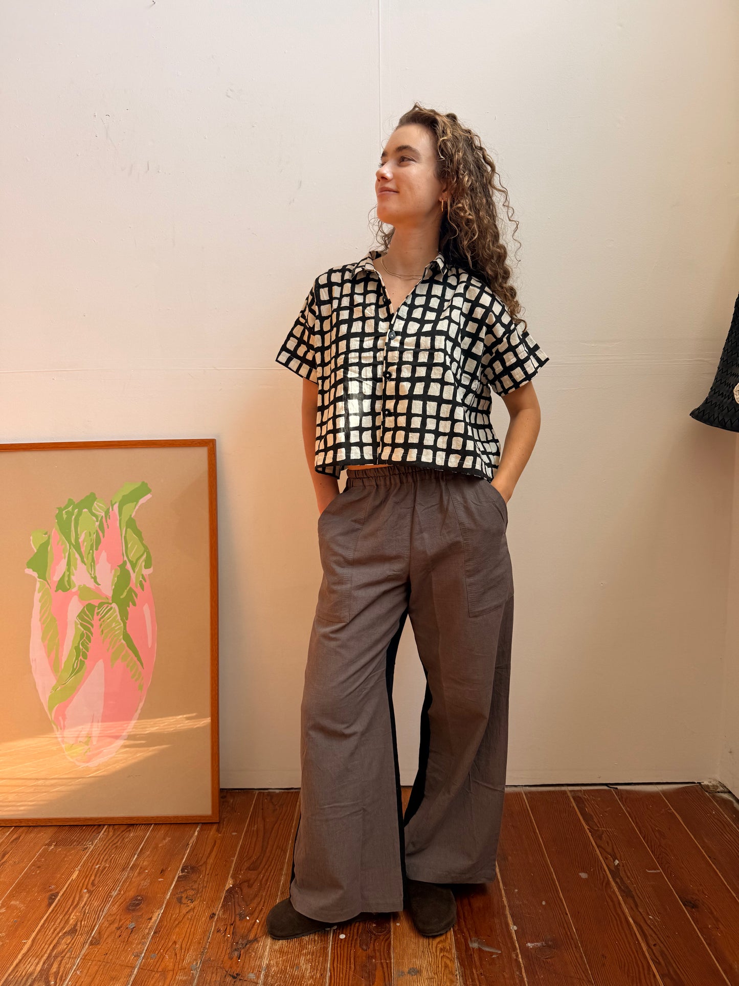 Parton Chocolate & black Pants