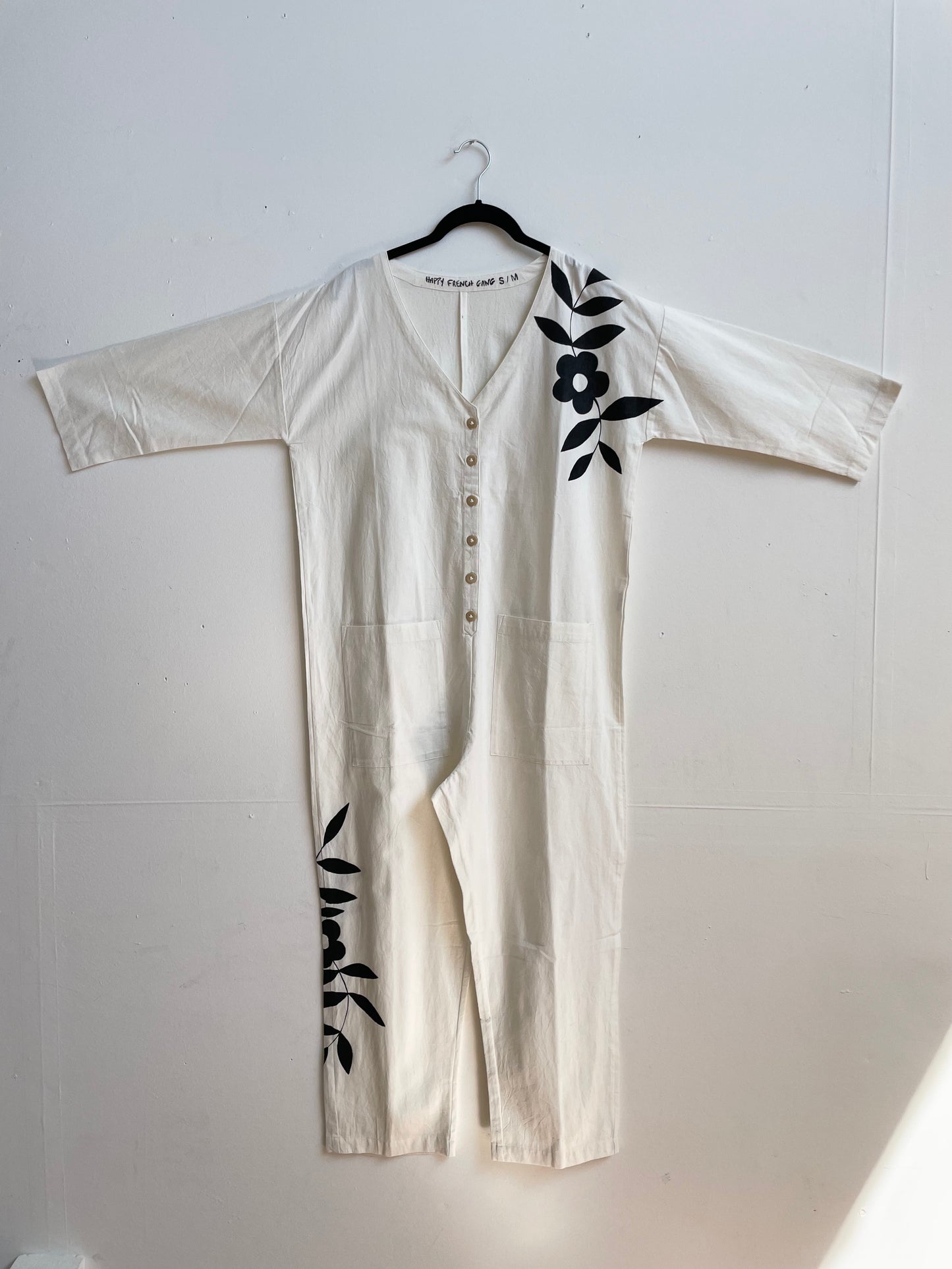 #93 Hand-painted Jumpsuit S/M