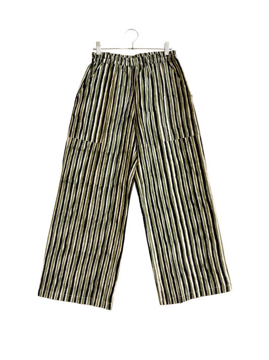 Omar Black and Green Stripes Pants