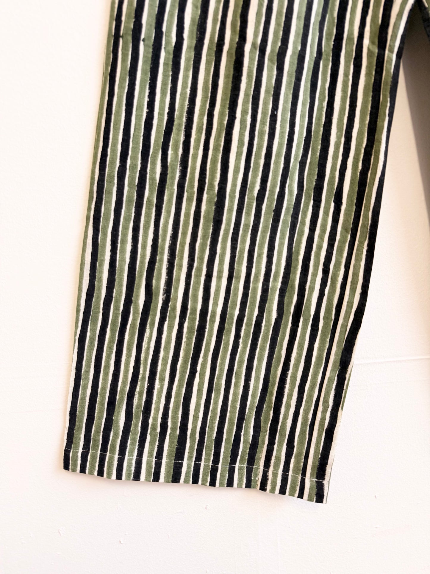 Omar Black and Green Stripes Pants