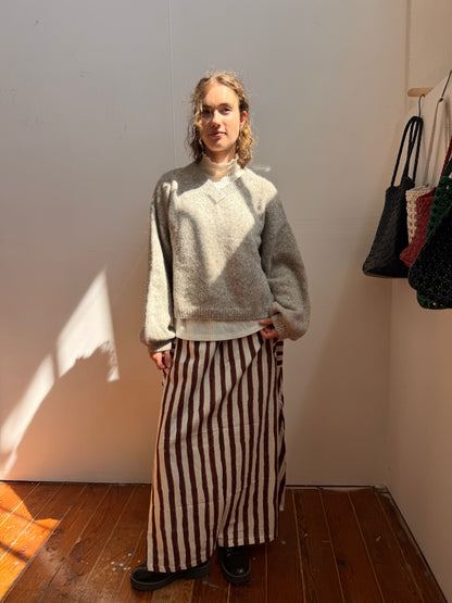 Tilda Skirt Brown Stripes