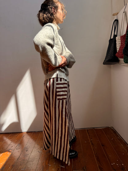 Tilda Skirt Brown Stripes