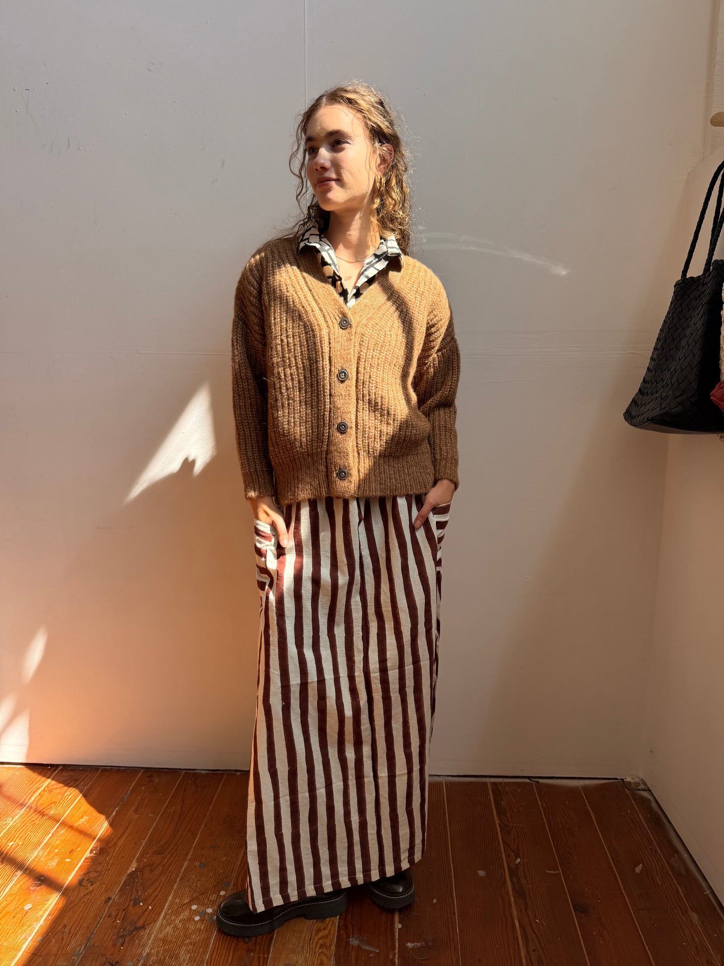 Tilda Skirt Brown Stripes