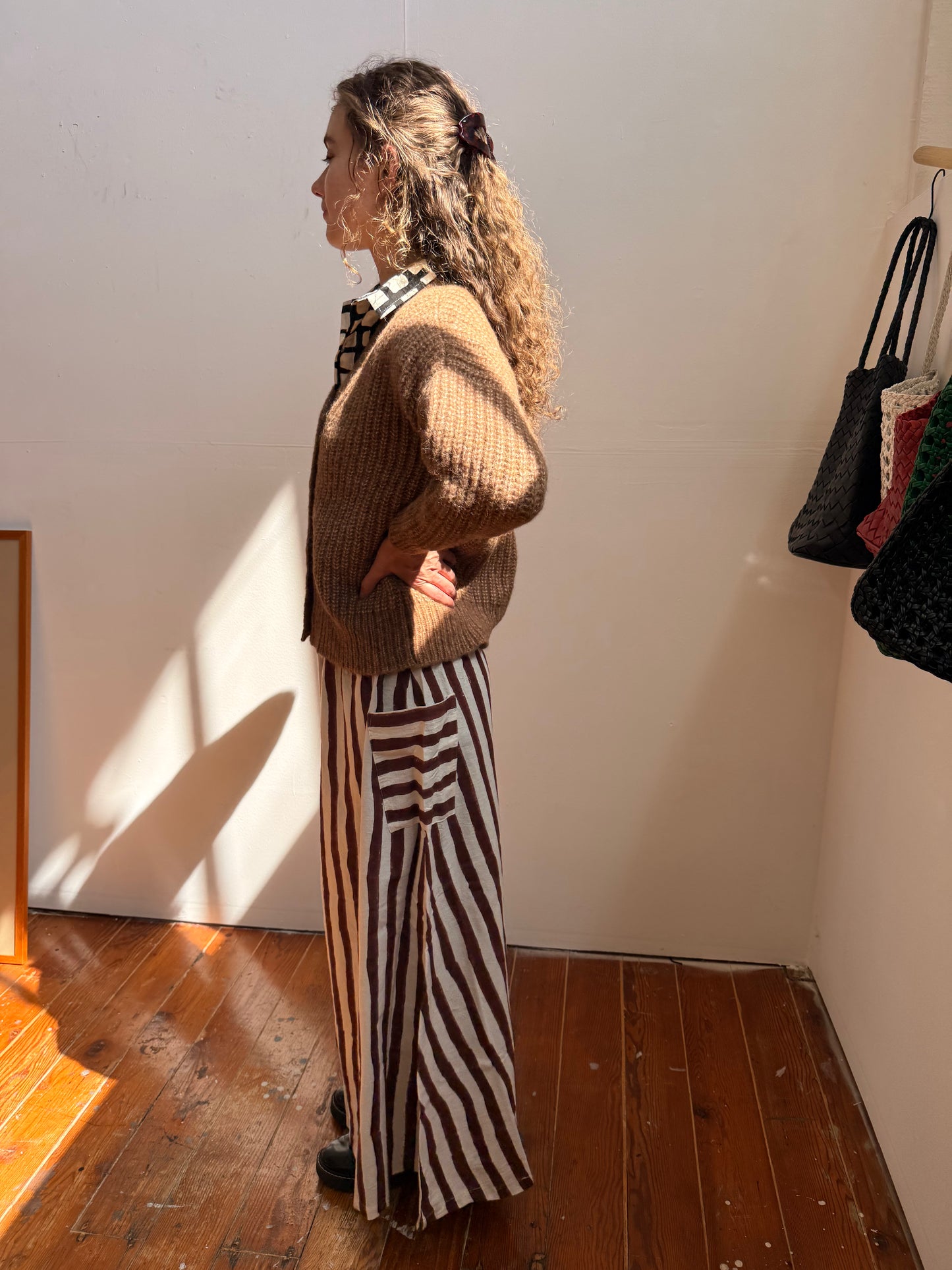 Tilda Skirt Brown Stripes