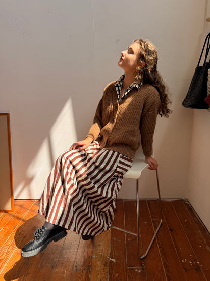 Tilda Skirt Brown Stripes