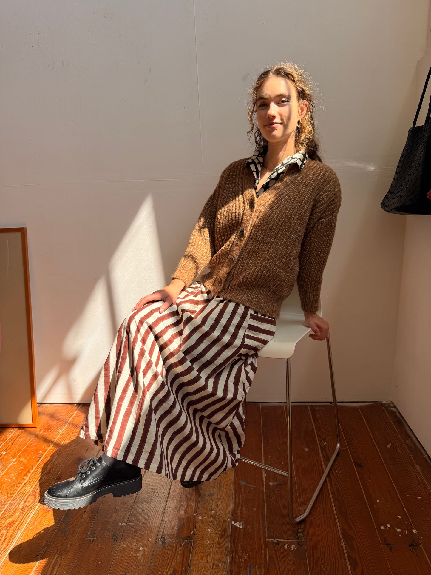 Tilda Skirt Brown Stripes