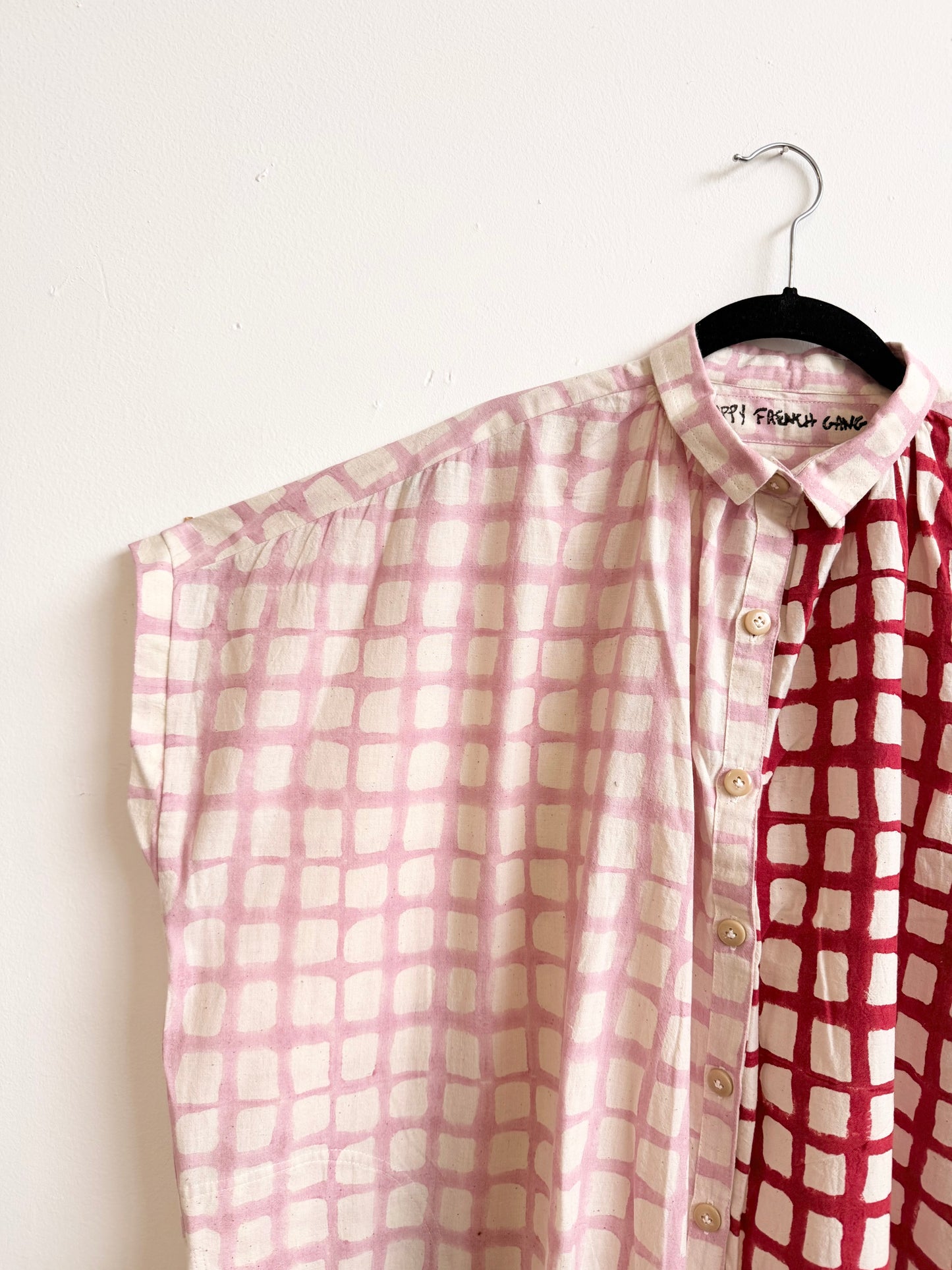 Elise Red and Pink Grid