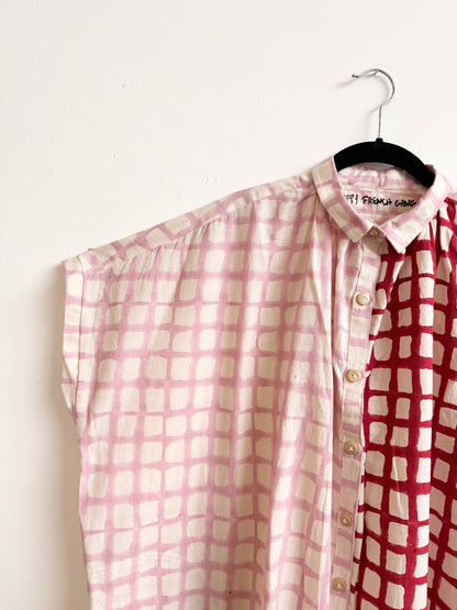 Elise Red and Pink Grid