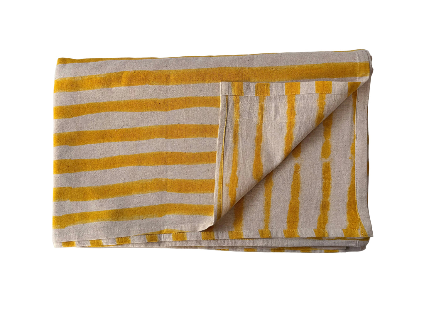 Large Rayé Throw Yellow- 90x68in