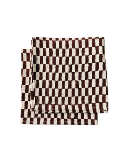 Brown Petit Rectangle Napkins - Set of 2