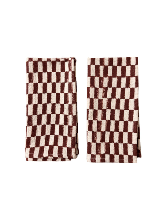 Brown Petit Rectangle Napkins - Set of 2