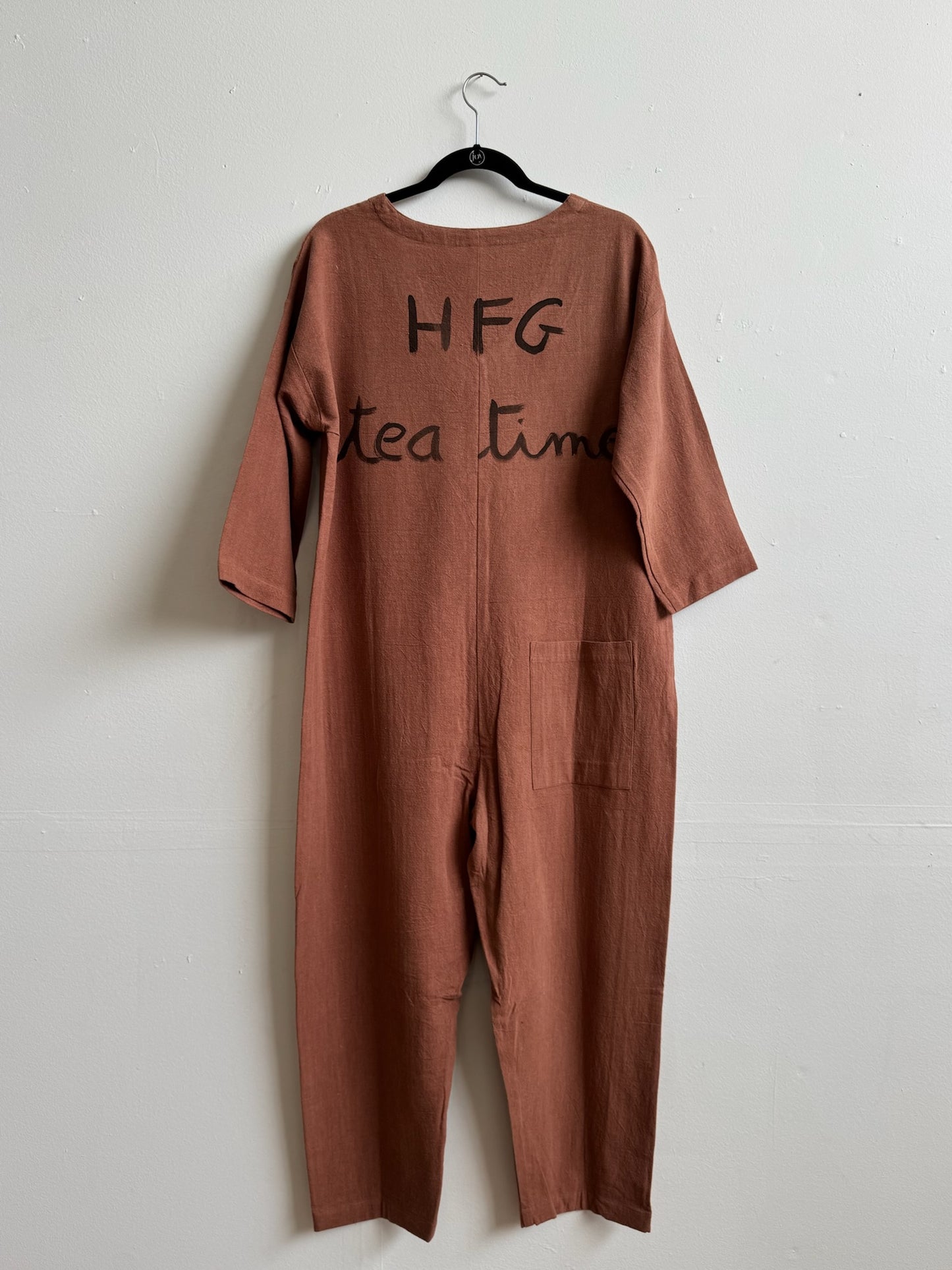#109 Hand-painted Jumpsuit M/L - Tea Time