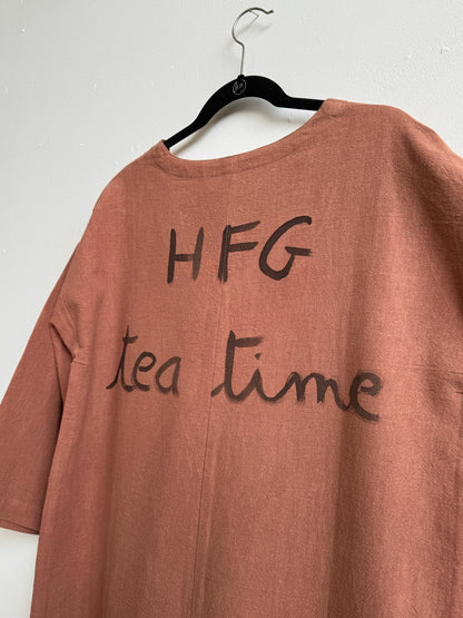 #109 Hand-painted Jumpsuit M/L - Tea Time