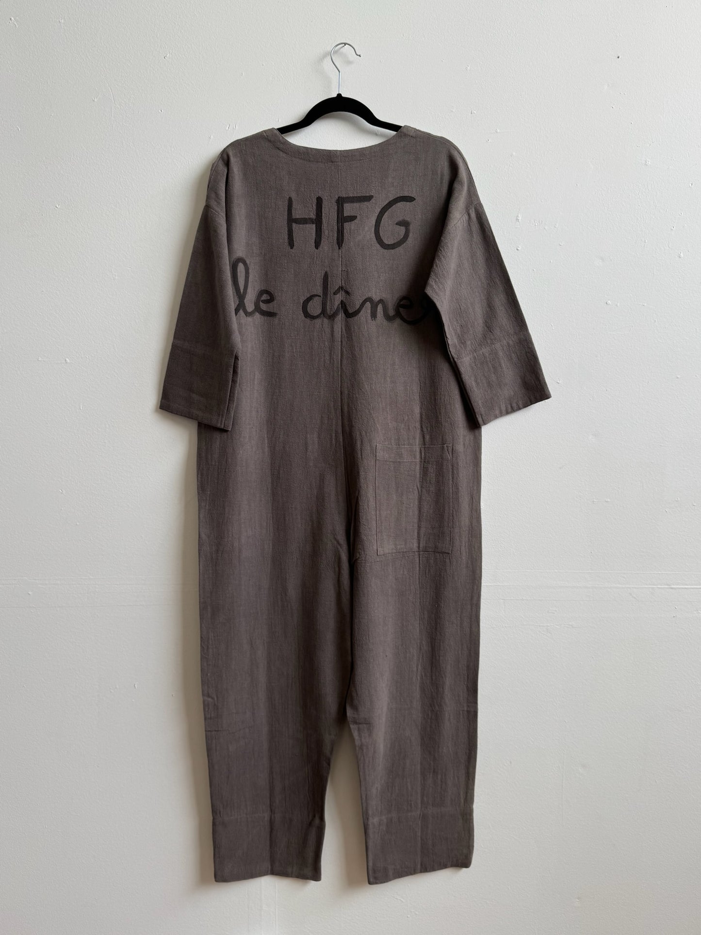 #108 Hand-painted Jumpsuit M/L - Le dîner