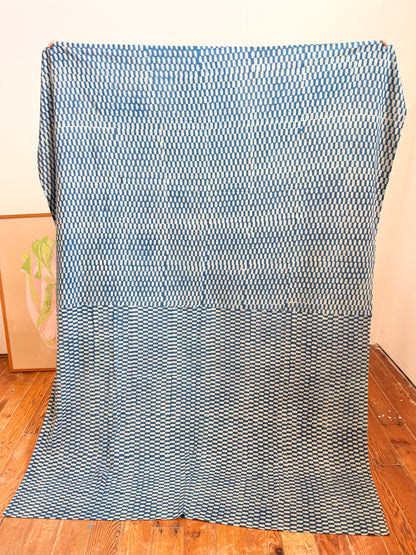 Throw / Bed Throw Indigo Petit Rectangle - 90x68in