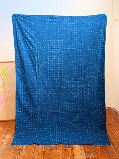 One of a Kind Indigo Liberté Quilt 75x55in
