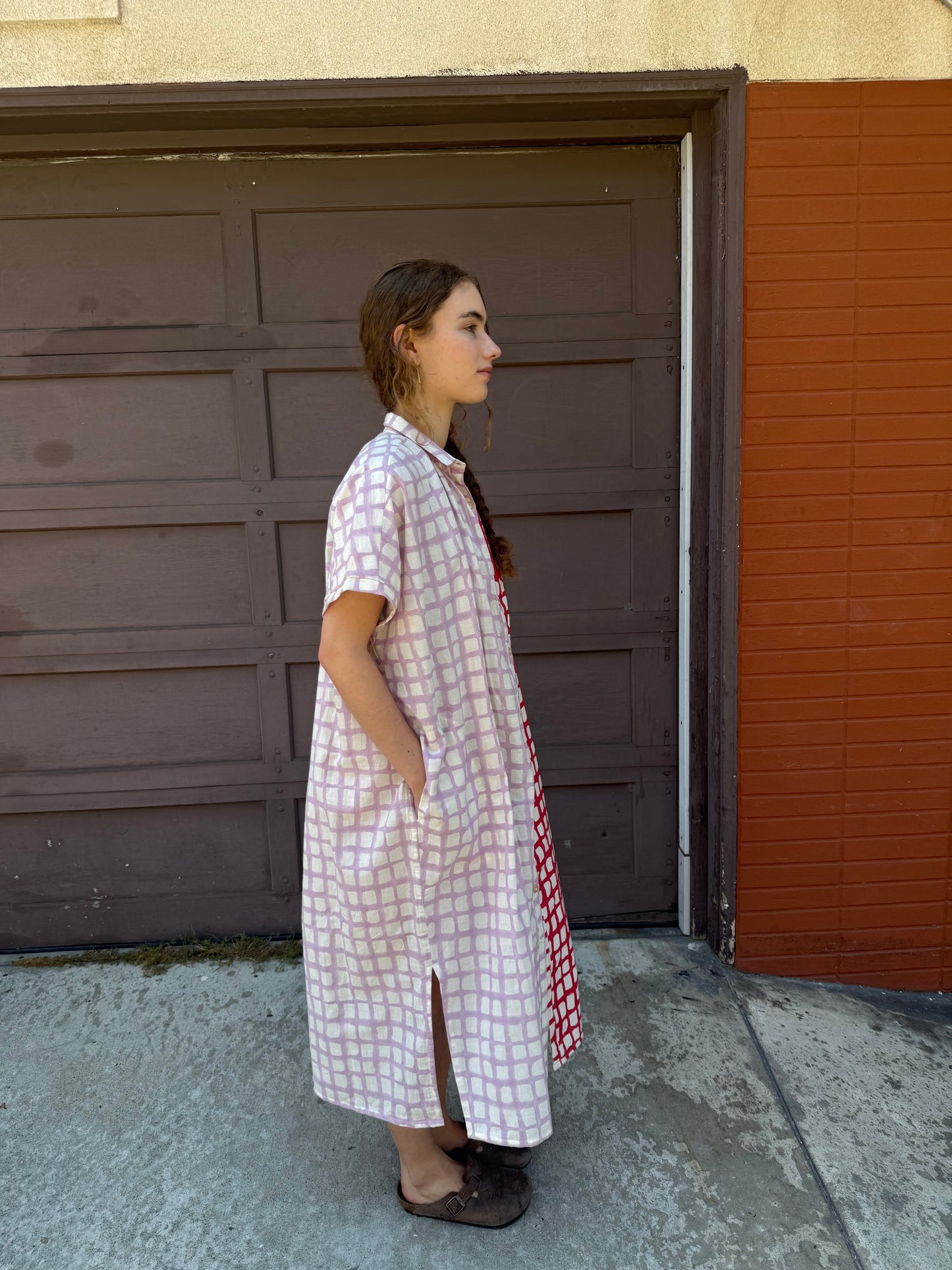 Elise Red and Pink Grid