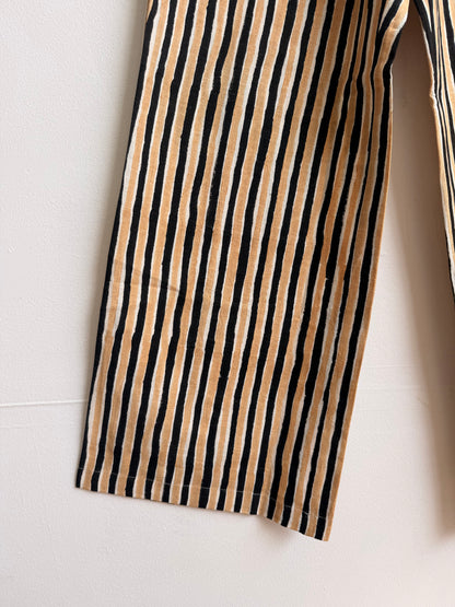 Omar Black and Camel Stripes Pants