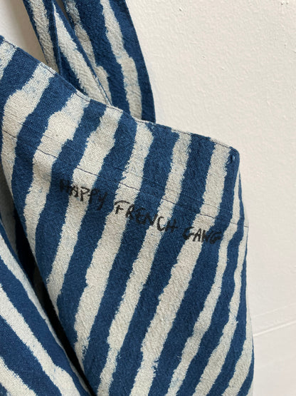 Weekend Tote Bag - Indigo Stripes (Extra Light)
