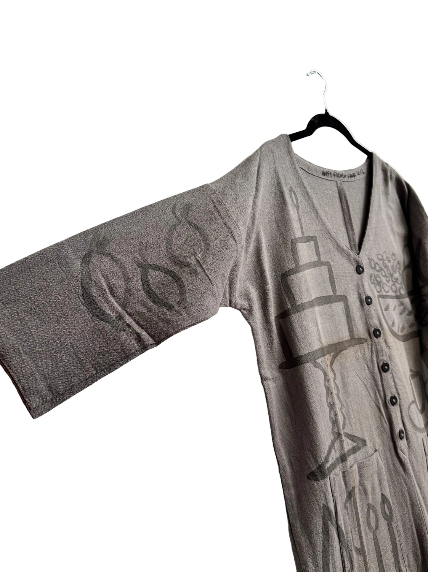 #115 Hand-painted Jumpsuit M/L - L'anniversaire
