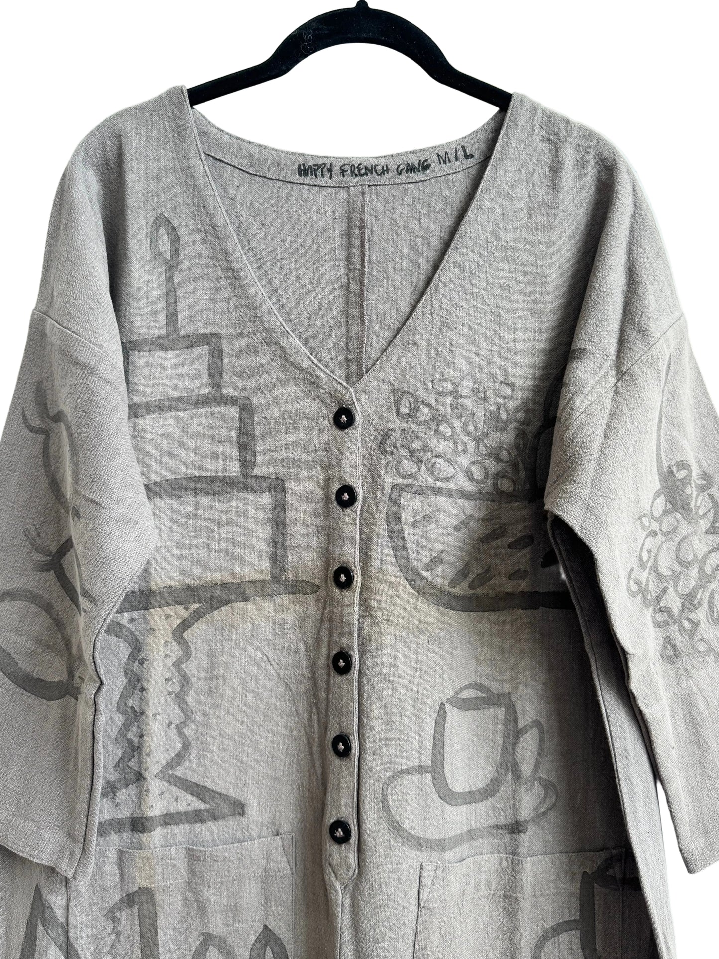 #115 Hand-painted Jumpsuit M/L - L'anniversaire