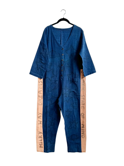 #116 Hand-painted Jumpsuit S/M - Space