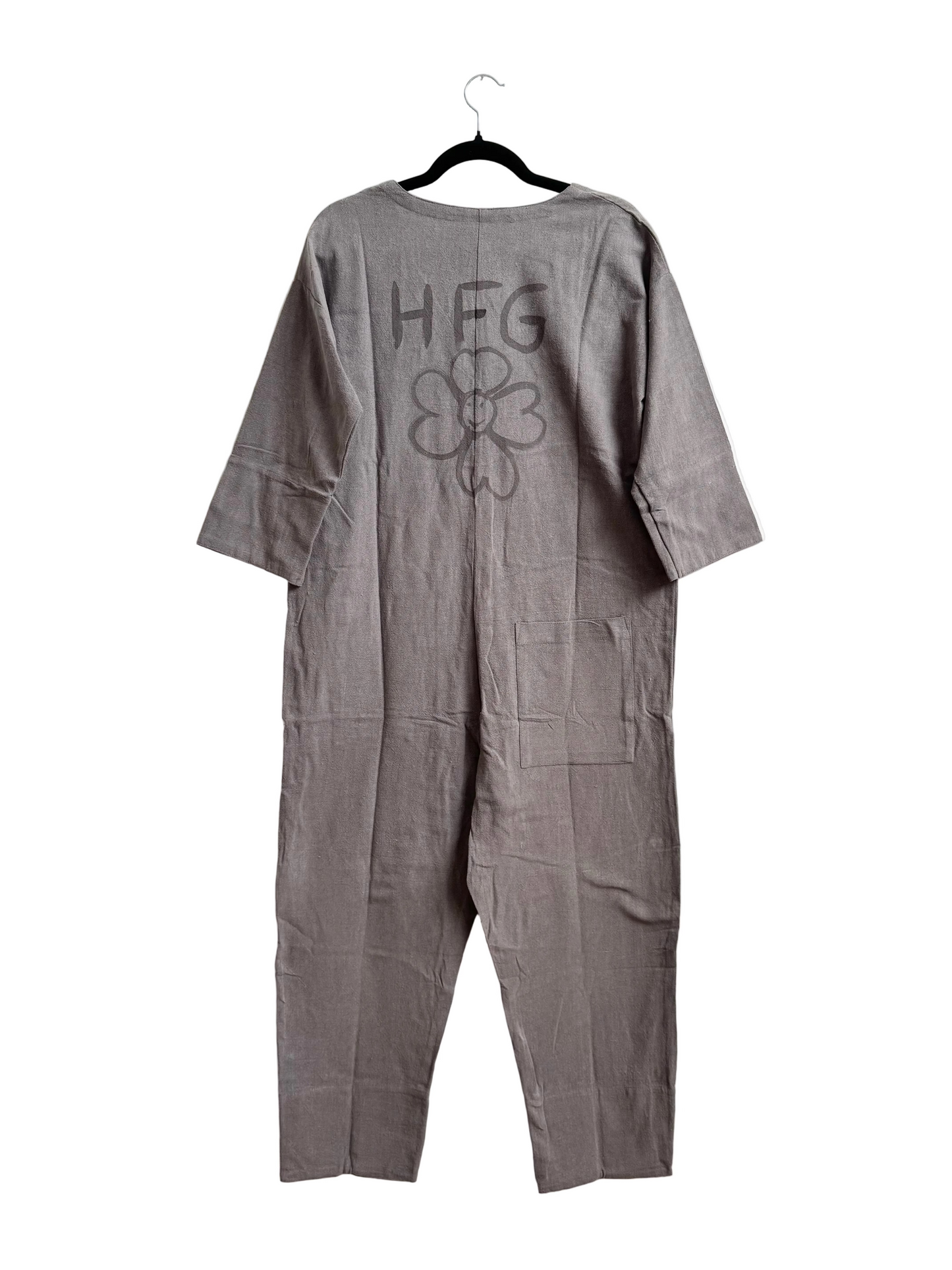 #117 Hand-painted Jumpsuit S/M - Les Fleurs