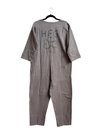 #117 Hand-painted Jumpsuit S/M - Les Fleurs
