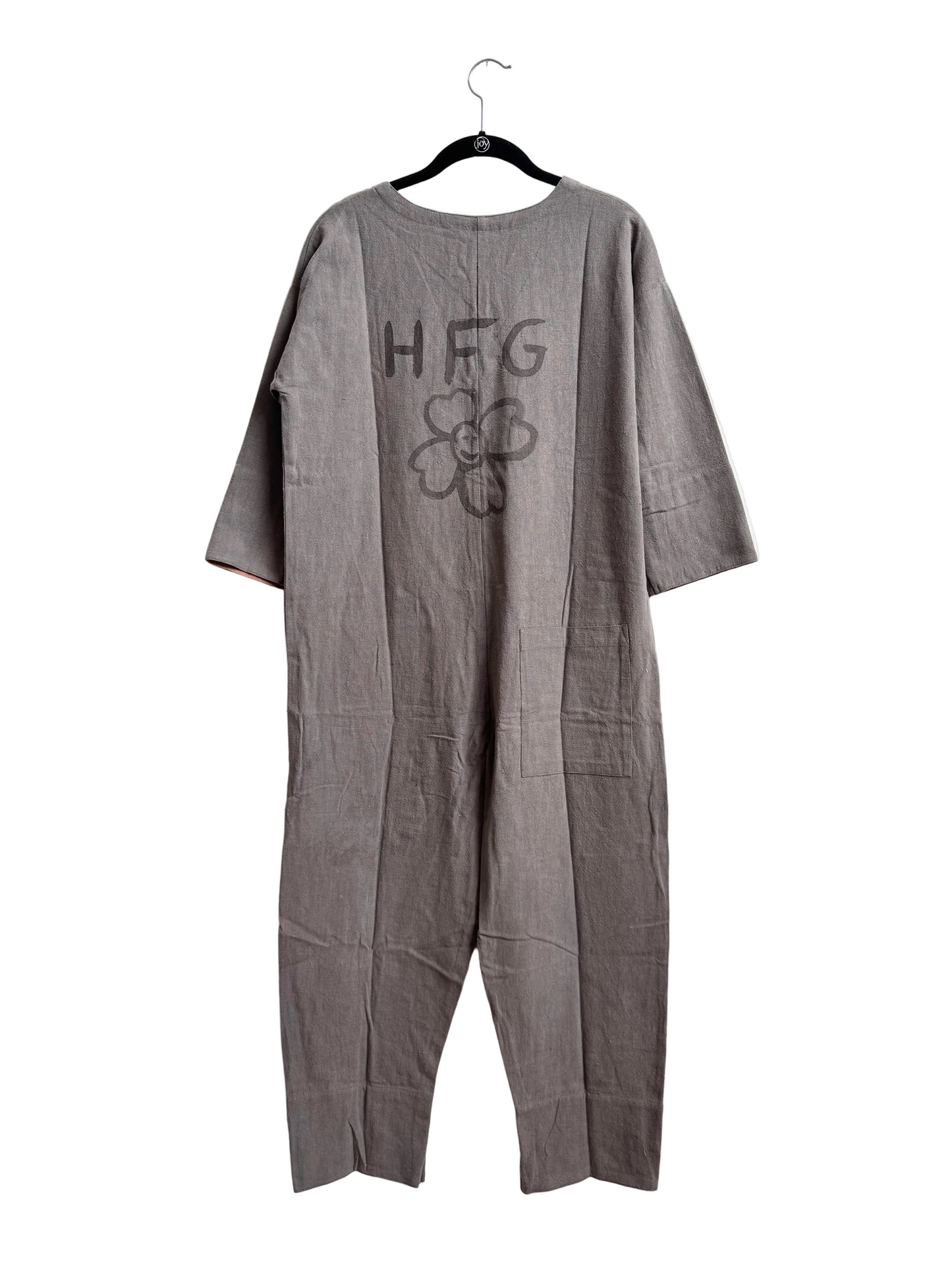 #119 Hand-painted Jumpsuit S/M - Les Fleurs