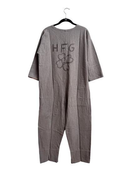 #119 Hand-painted Jumpsuit S/M - Les Fleurs
