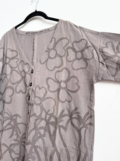 #120 Hand-painted Jumpsuit M/L - Garden