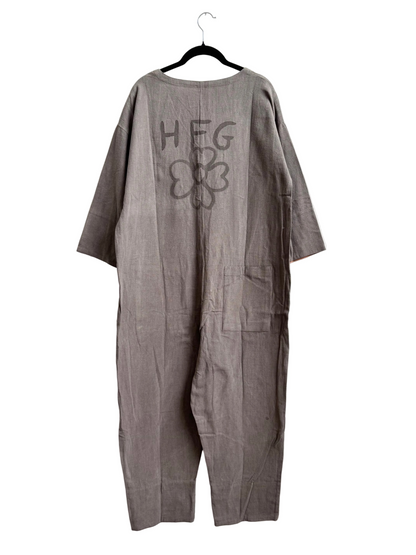 #120 Hand-painted Jumpsuit M/L - Garden