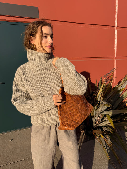 Bruno Highland Wool Sweater - Grey