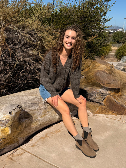 Graphite Gaston Cardigan, Undyed Alpaca