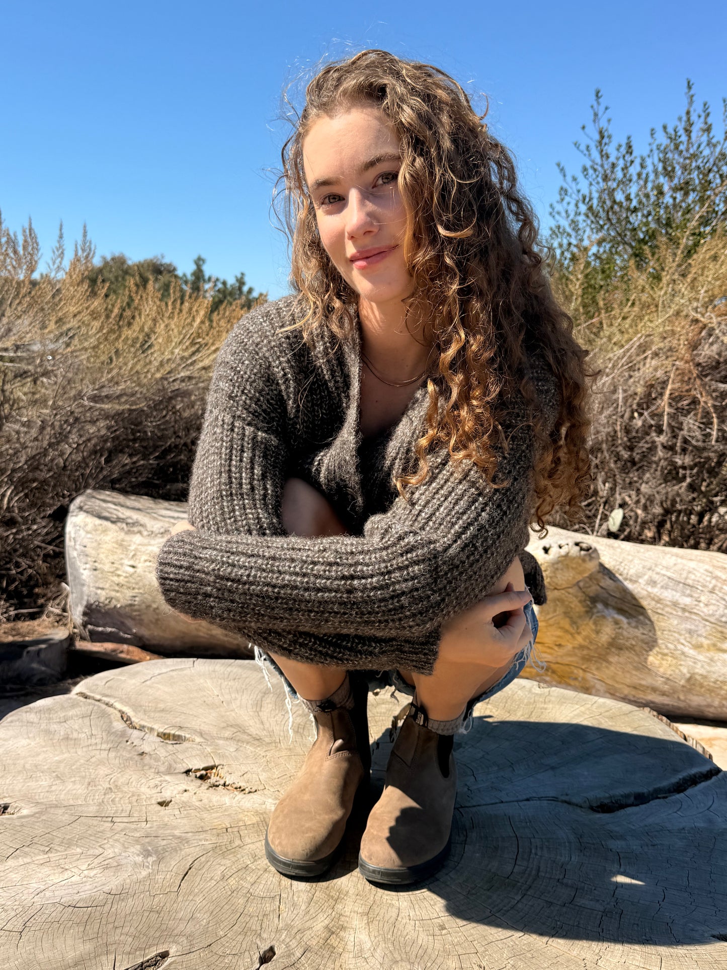Graphite Gaston Cardigan, Undyed Alpaca