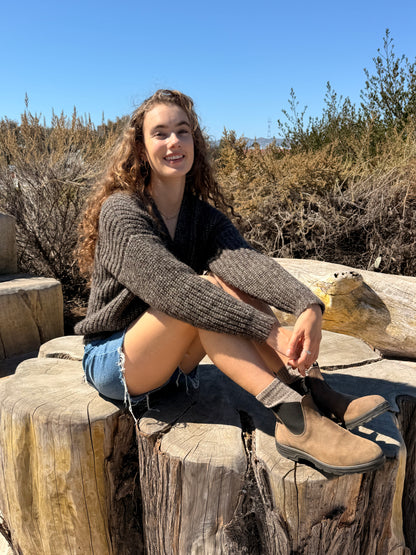 Graphite Gaston Cardigan, Undyed Alpaca