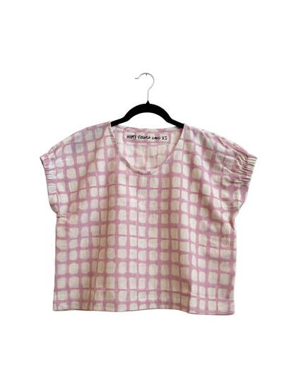 Zélia Top Pink Grid