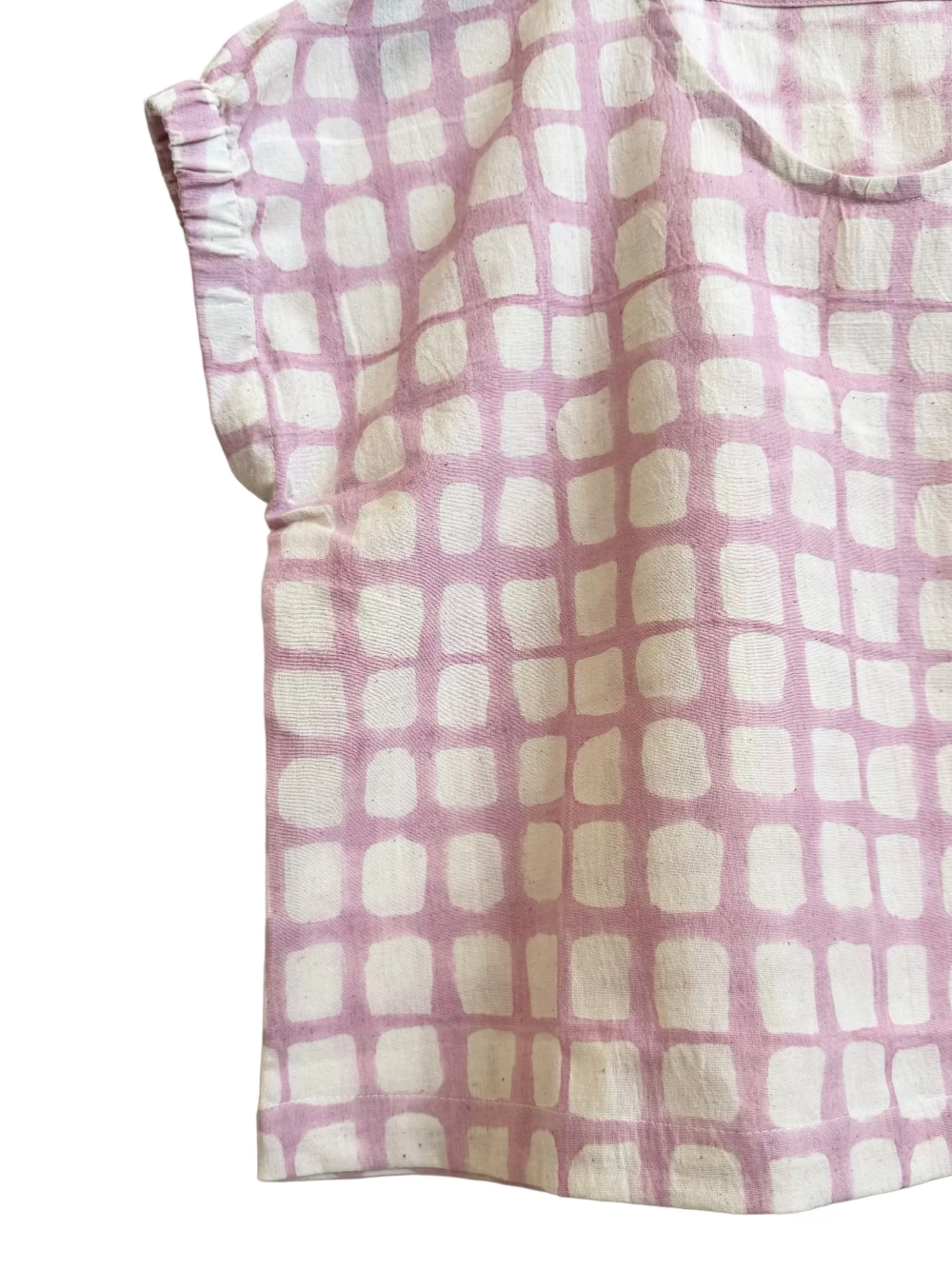 Zélia Top Pink Grid