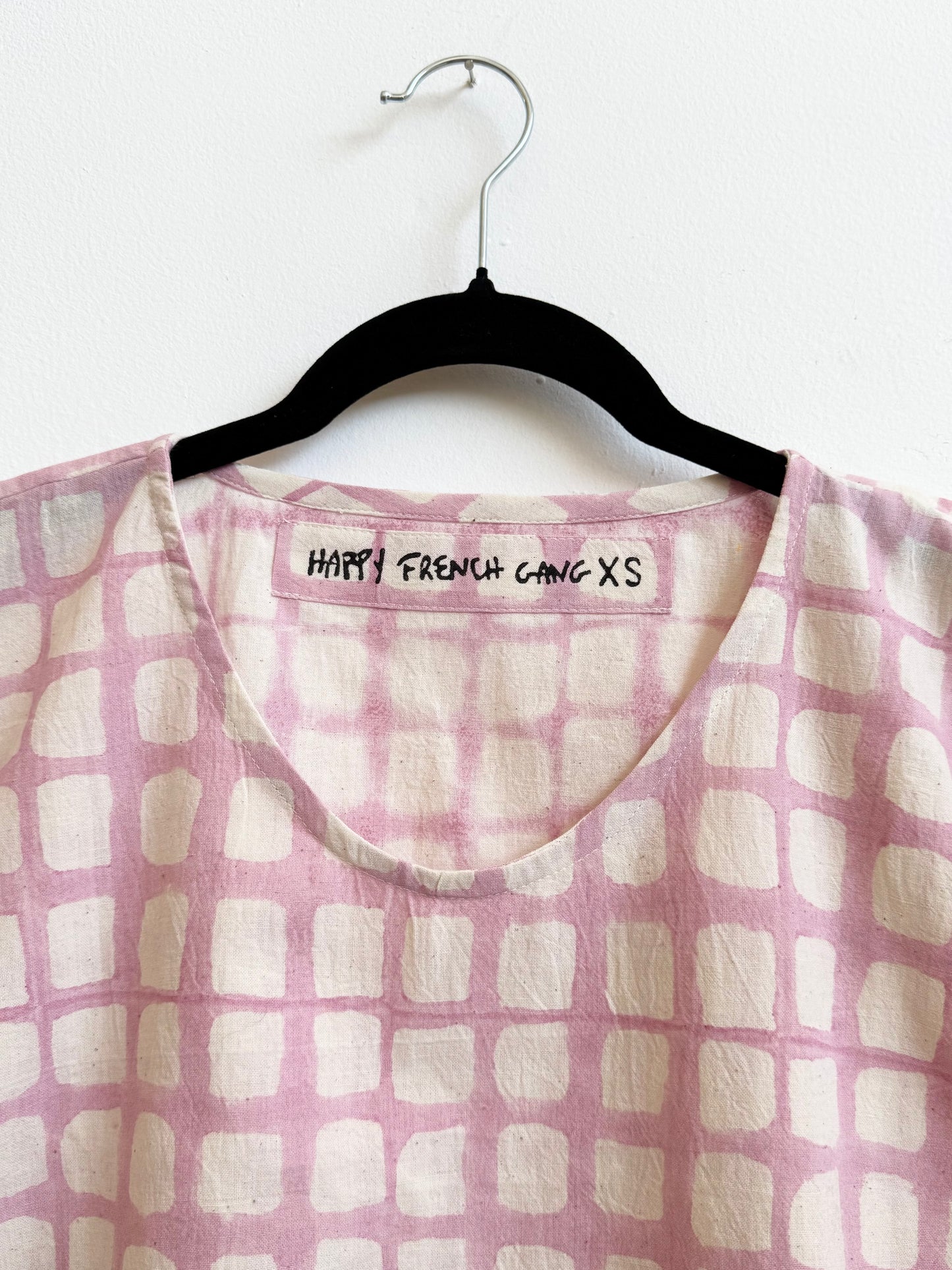 Zélia Top Pink Grid