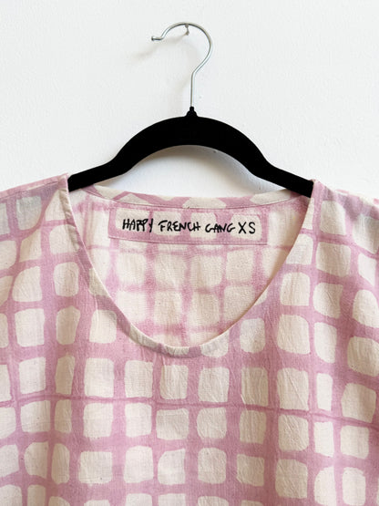 Zélia Top Pink Grid