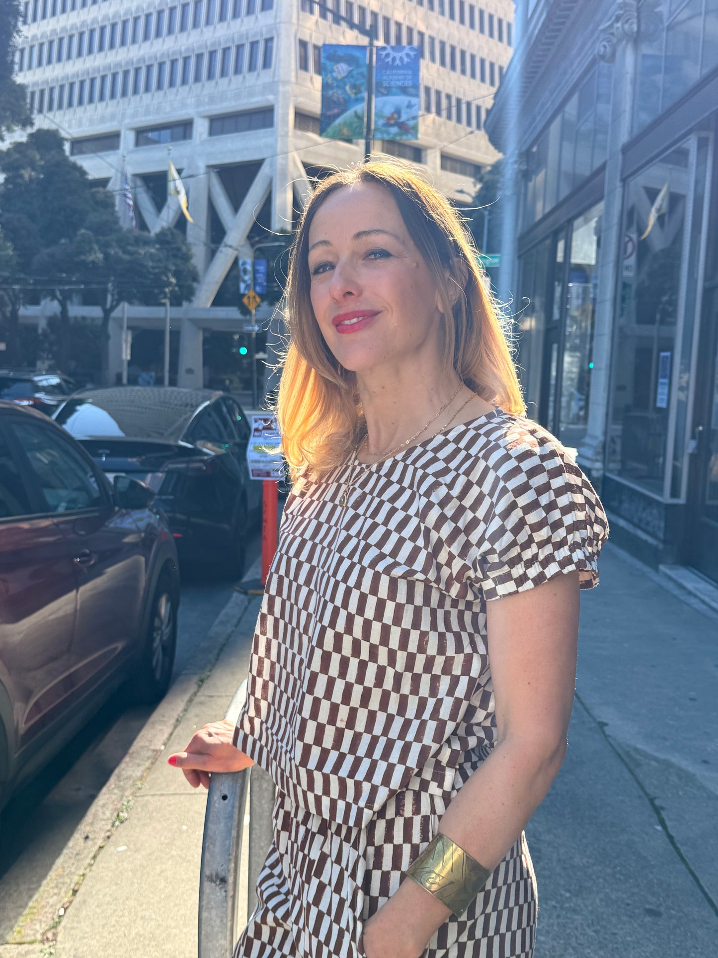 Zélia Top Petit Rectangle - Brown