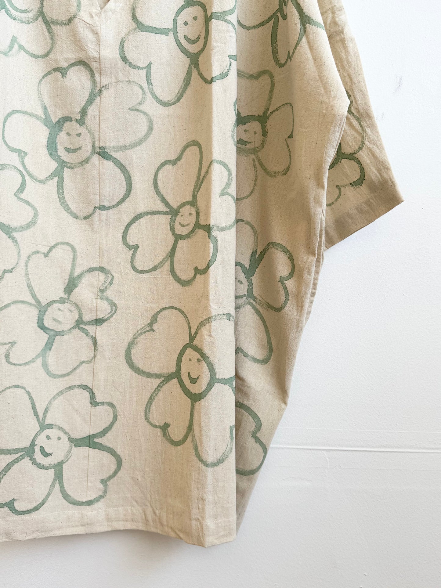 #124 Hand-painted Dress / Tunic - Les Fleurs