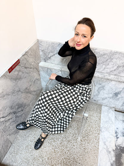 Tilda Skirt Black Losange