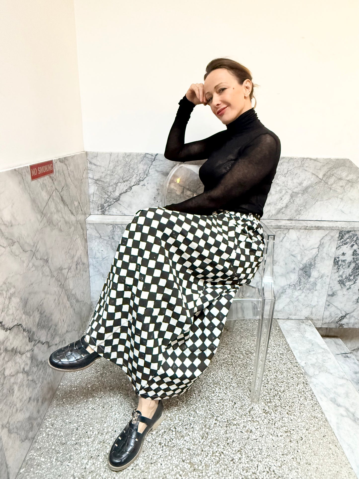 Tilda Skirt Black Losange