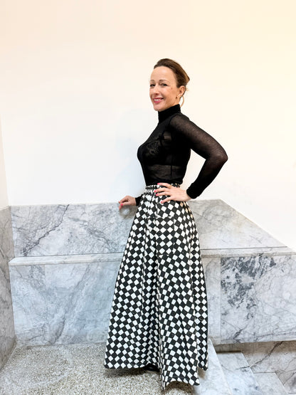 Tilda Skirt Black Losange