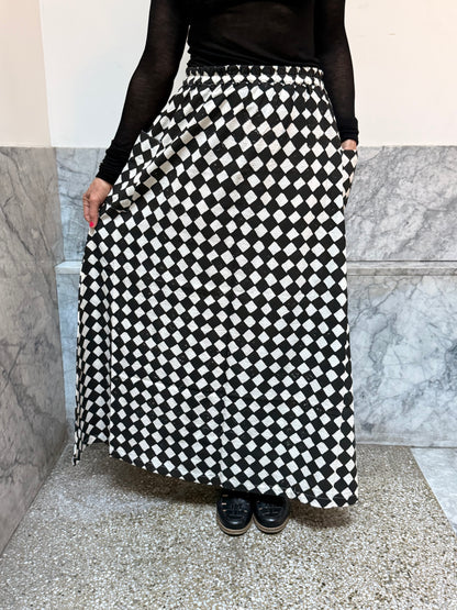 Tilda Skirt Black Losange