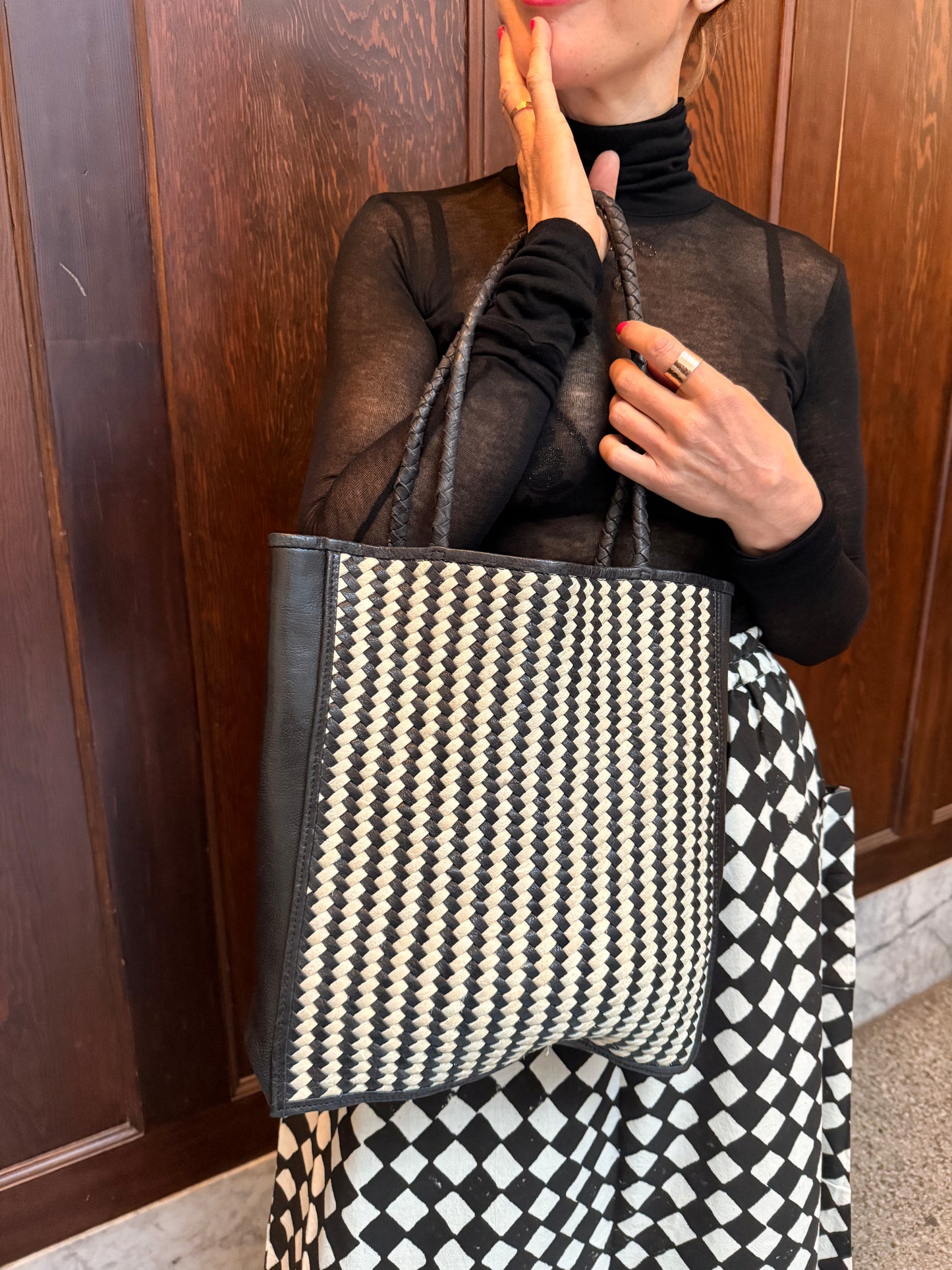 Darna Black and White Tote Bag