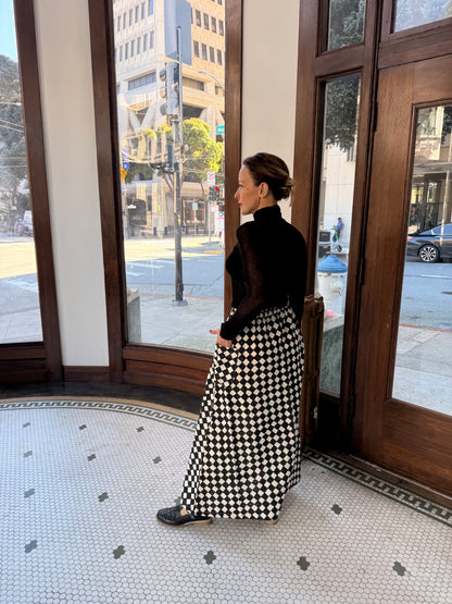 Tilda Skirt Black Losange