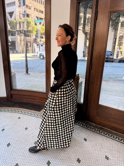 Tilda Skirt Black Losange