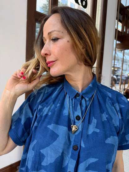 Elise Dress Indigo Print Liberté by Ombre Claire